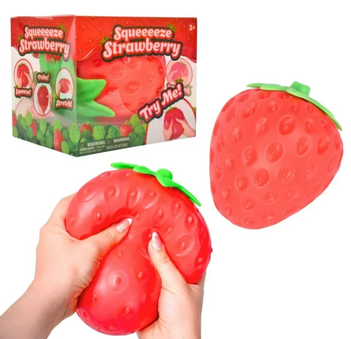 Squishy Large Strawberry, For Stress Relief, ADHD Toy