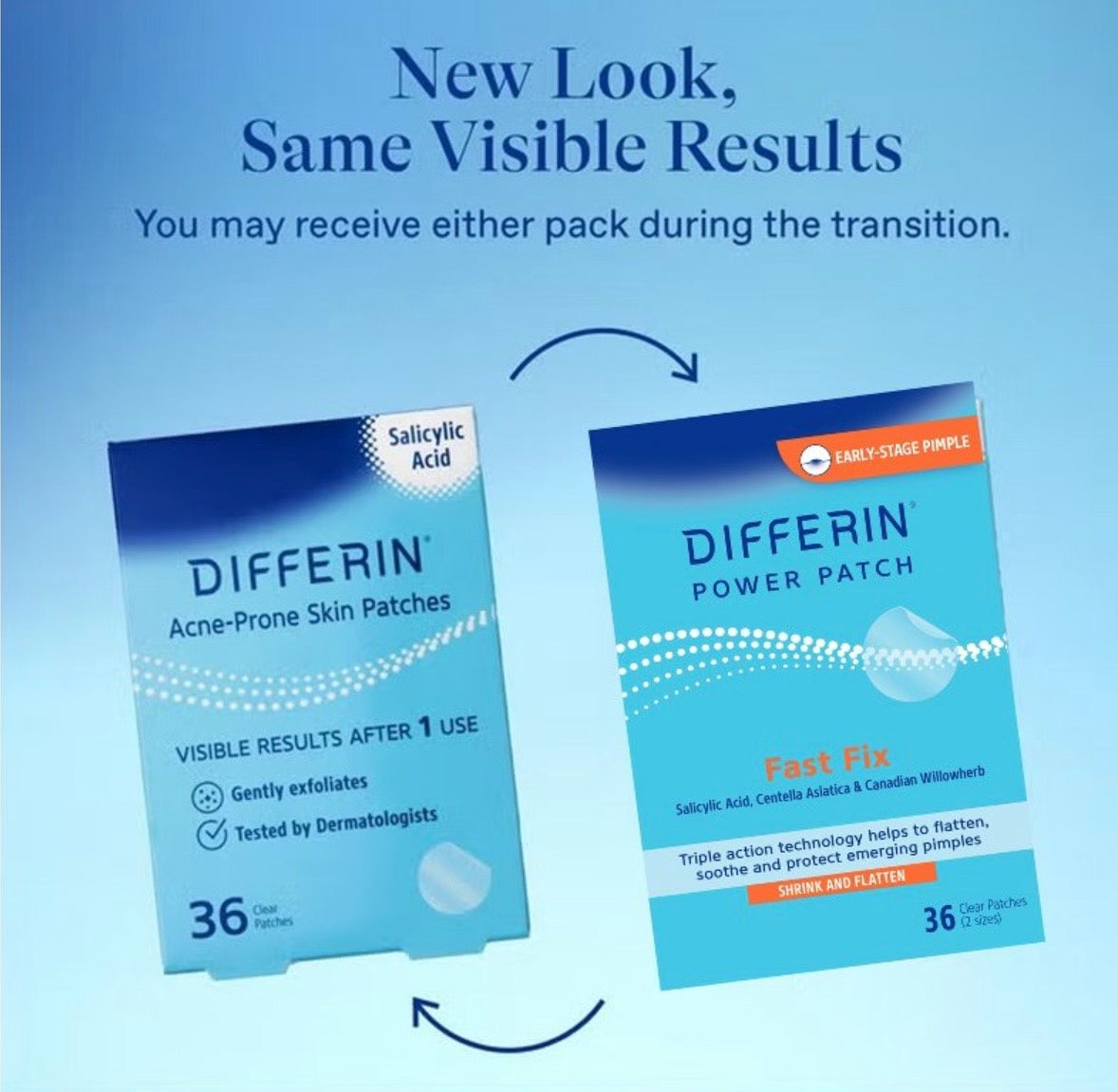 Differin Fast Fix Salicylic Acid Pimple Patches for Emerging Acne